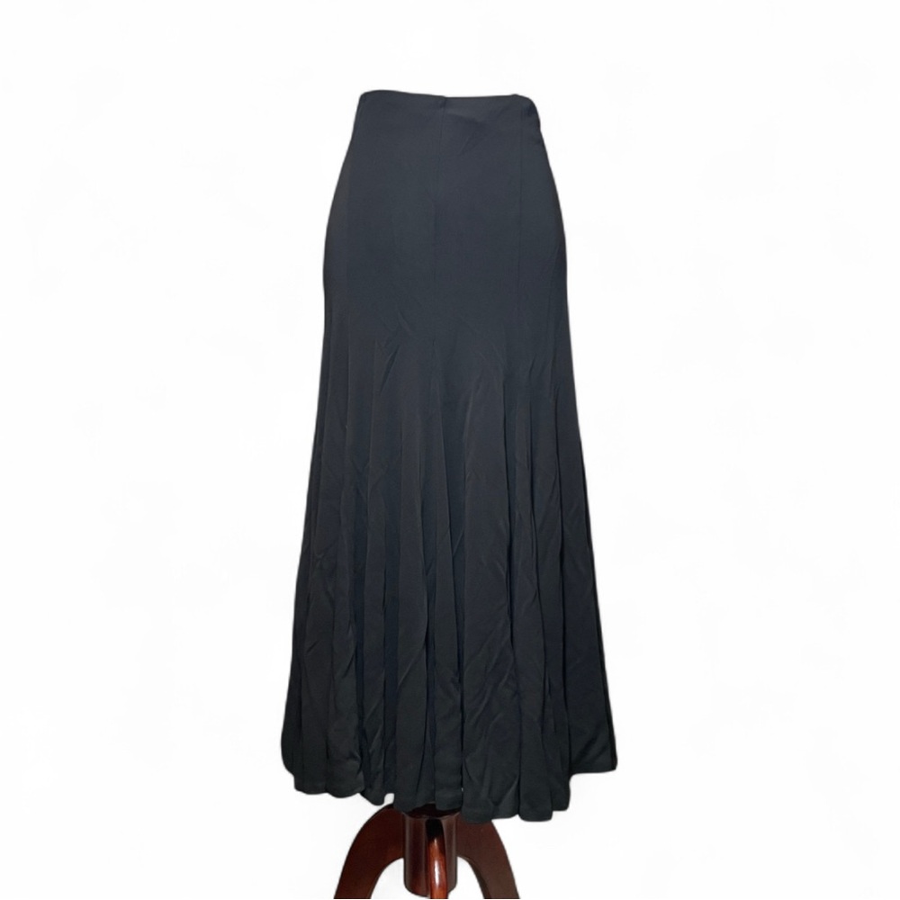 Classic Black Maxi Skirt - Women's Flared Long Skirt
